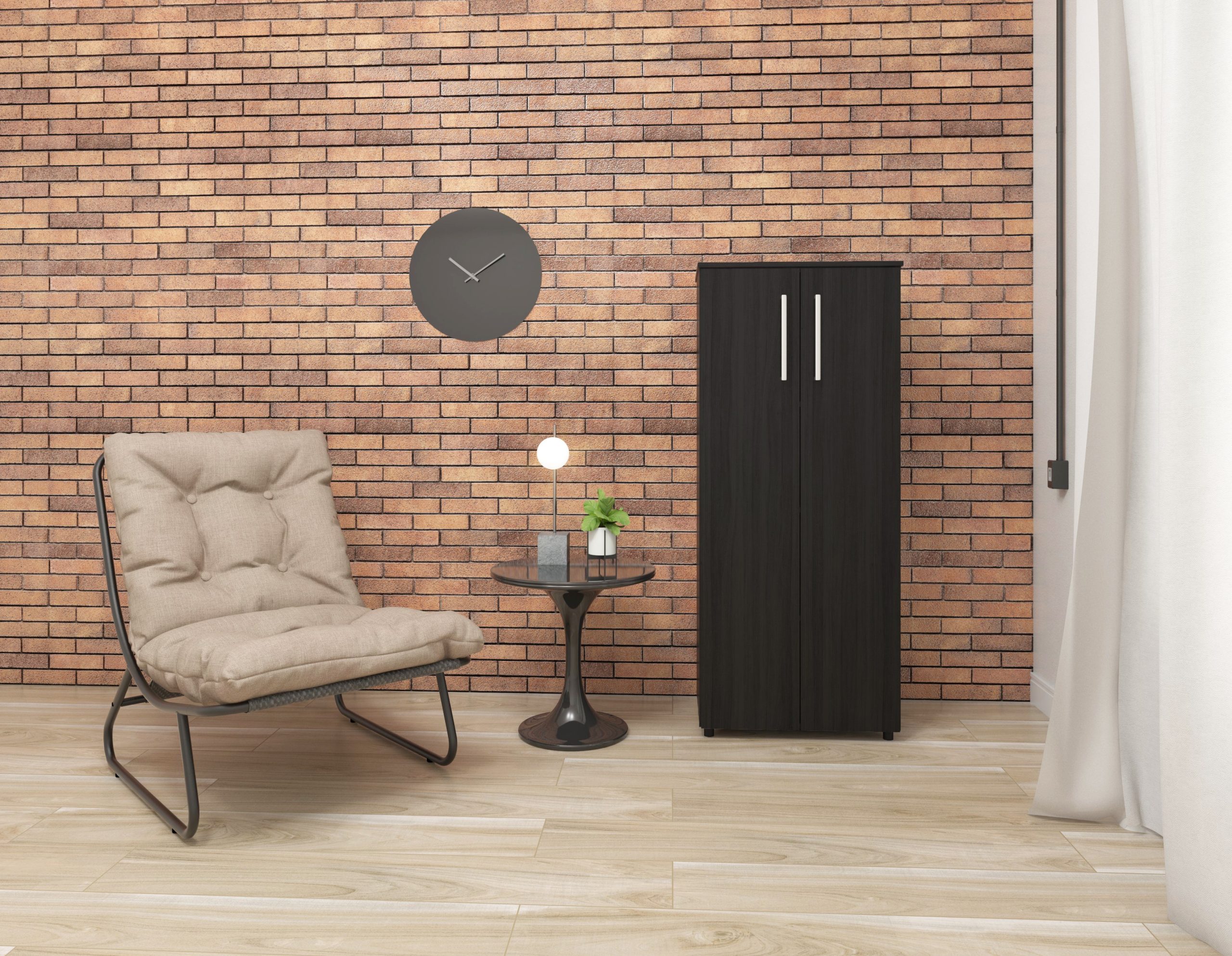 Armário SP 04 Preto Ambientado